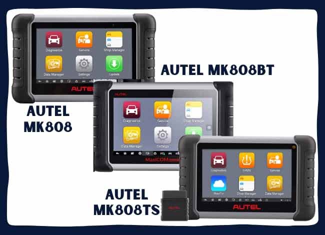 Autel MK808 VS MK808BT VS MK808TS