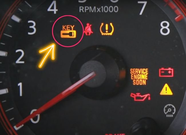 key symbol on the dashboard